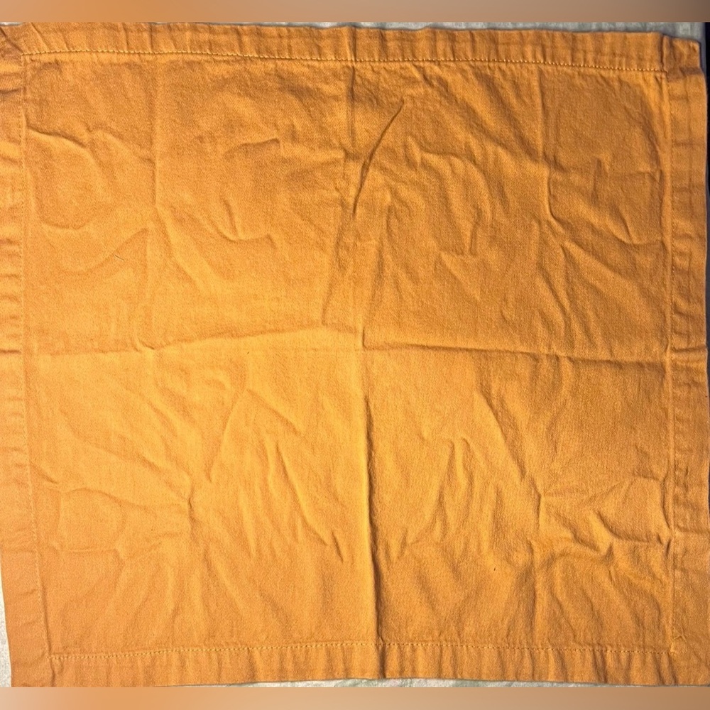 Set of 11 Burnt Orange Cotton Table Napkins